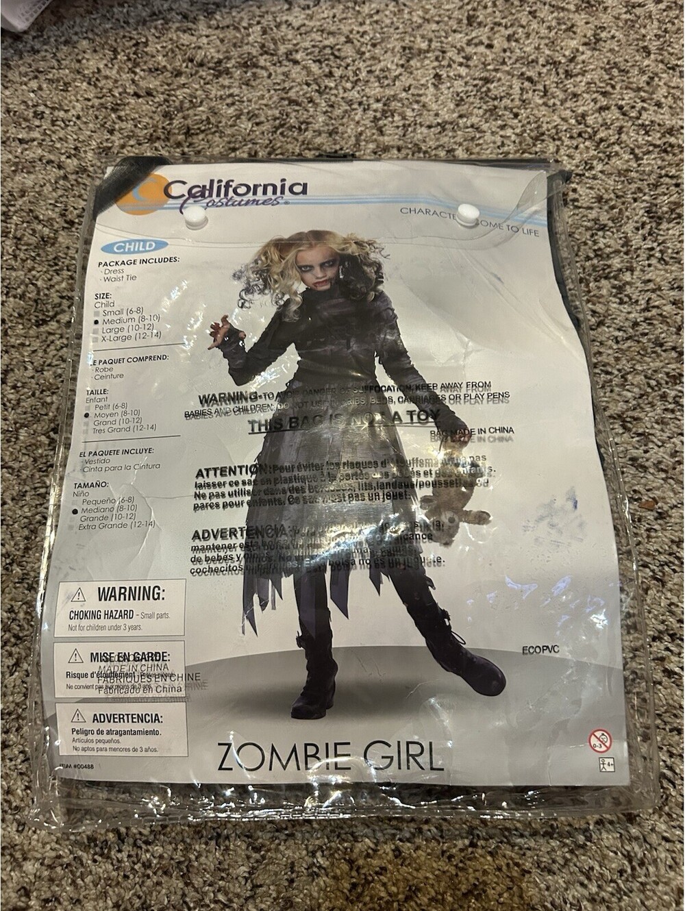california costumes Child Zombie Medium New Halloween